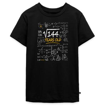 12 Jahre Geburtstag Matheformeln Lustig - Teenager Premium Bio T-Shirt - Schwarz - Vorne - AI Model Teenager Male light (155cm)