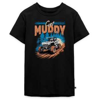 UTV Tout-Terrain 4 Roues Côte à côte - T-shirt Premium bio Ado - noir - Devant - AI Model Teenager Male light (155cm)