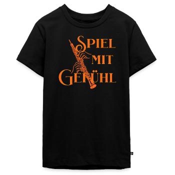 Jouer avec le sentiment - Diction du hautbois pour les hautboïstes - T-shirt Premium bio Ado - noir - Devant - AI Model Teenager Male light (155cm)