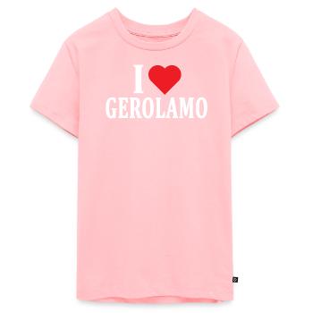 T-Shirt Ich liebe Gerolamo T-Shirt Geschenkidee - Teenager Premium Bio T-Shirt - Rosa - Vorne