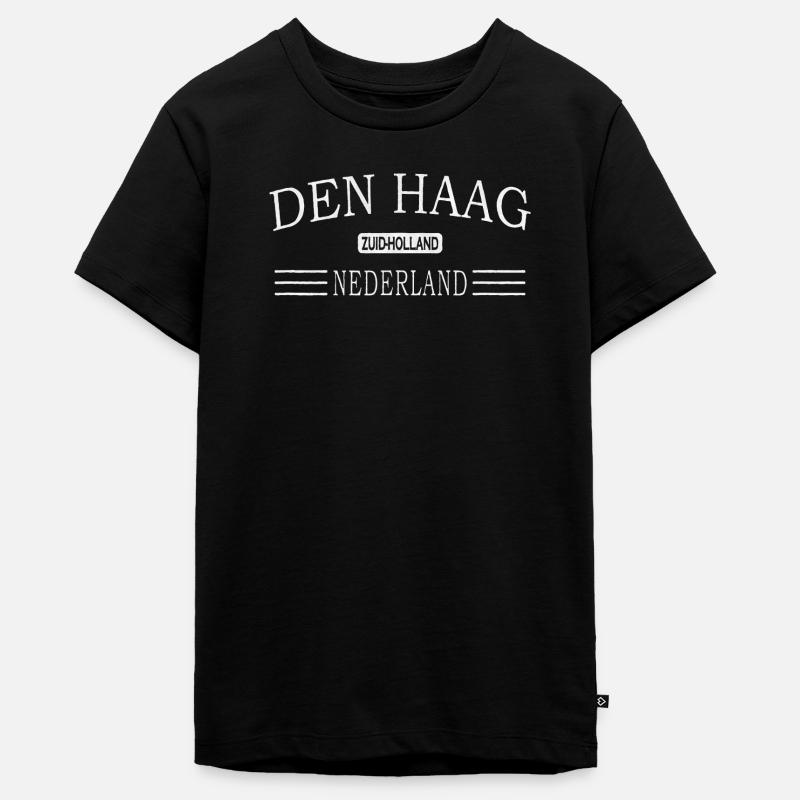 Den Haag Zuid Holland Emblème Pays-Bas - T-shirt Premium bio Ado - noir