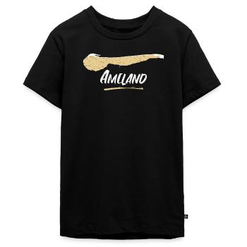 Ameland | Vintage Landkarte Retro - Teenager Premium Bio T-Shirt - Schwarz - Vorne - AI Model Teenager Male light (155cm)