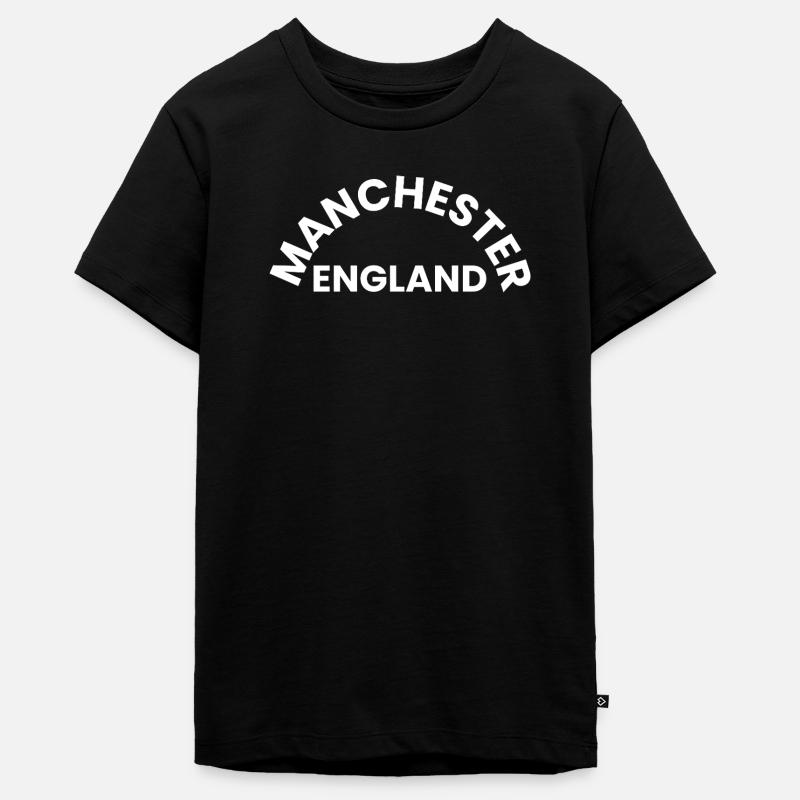 Texte du cercle de Manchester, Angleterre - T-shirt Premium bio Ado - noir
