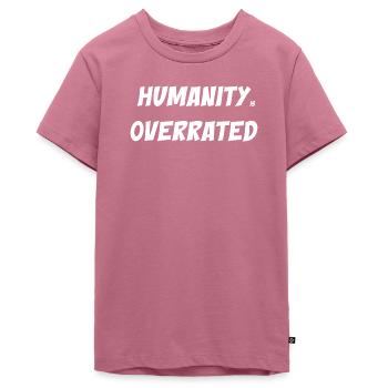 Humanity - Teenager Premium Organic T-Shirt - mauve - Front - AI Model Teenager Male light (155cm)