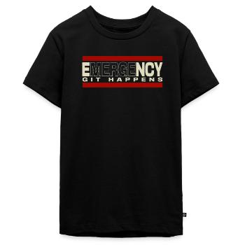Nerd geek git d’urgence se produit - T-shirt Premium bio Ado - noir - Devant - AI Model Teenager Male light (155cm)