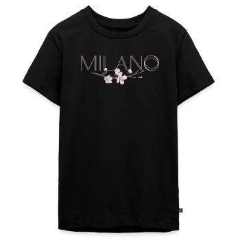 MILANO – Blossom Chic - Teenager Premium Organic T-Shirt - black - Front - AI Model Teenager Male light (155cm)