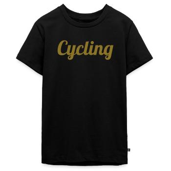 Cycling - Teenager Premium Organic T-Shirt - black - Front - AI Model Teenager Male light (155cm)