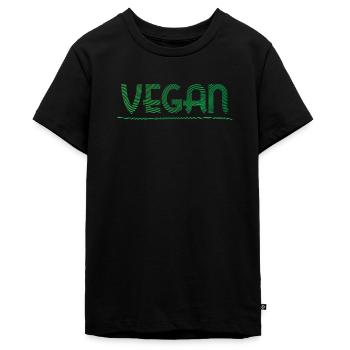 Vegan - T-shirt Premium bio Ado - noir - Devant - AI Model Teenager Male light (155cm)