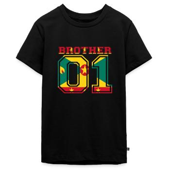 bruder brother 01 king Grenada - Teenager Premium Bio T-Shirt - Schwarz - Vorne - AI Model Teenager Male light (155cm)