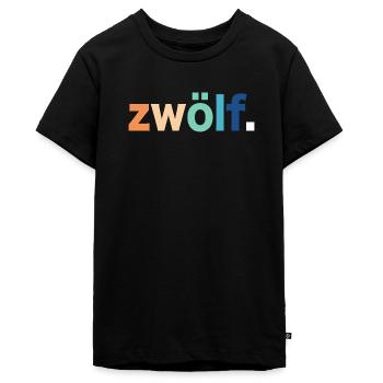 12. Geburtstag Zwölf - Teenager Premium Bio T-Shirt - Schwarz - Vorne - AI Model Teenager Male light (155cm)