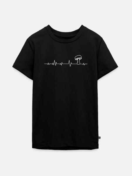 Pilz Pilze Steinpilz - Teenager Premium Bio T-Shirt - Schwarz