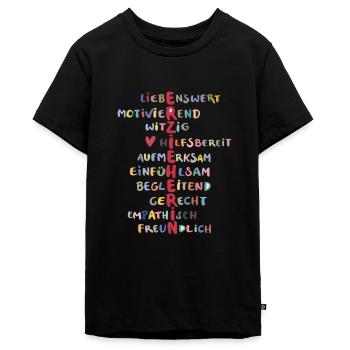 erzieherin - Teenager Premium Bio T-Shirt - Schwarz - Vorne - AI Model Teenager Male light (155cm)
