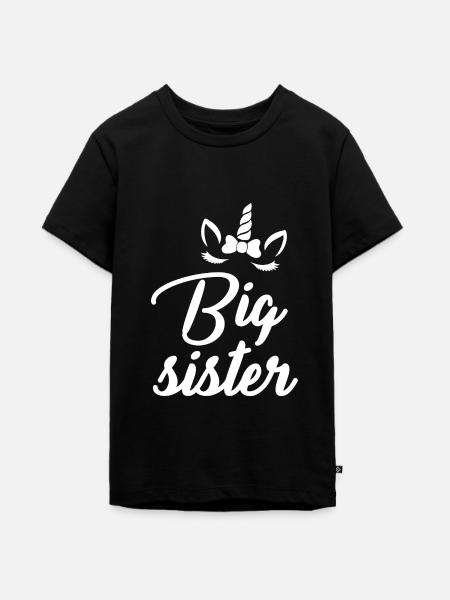 Big Sister - Teenager Premium Bio T-Shirt - Schwarz