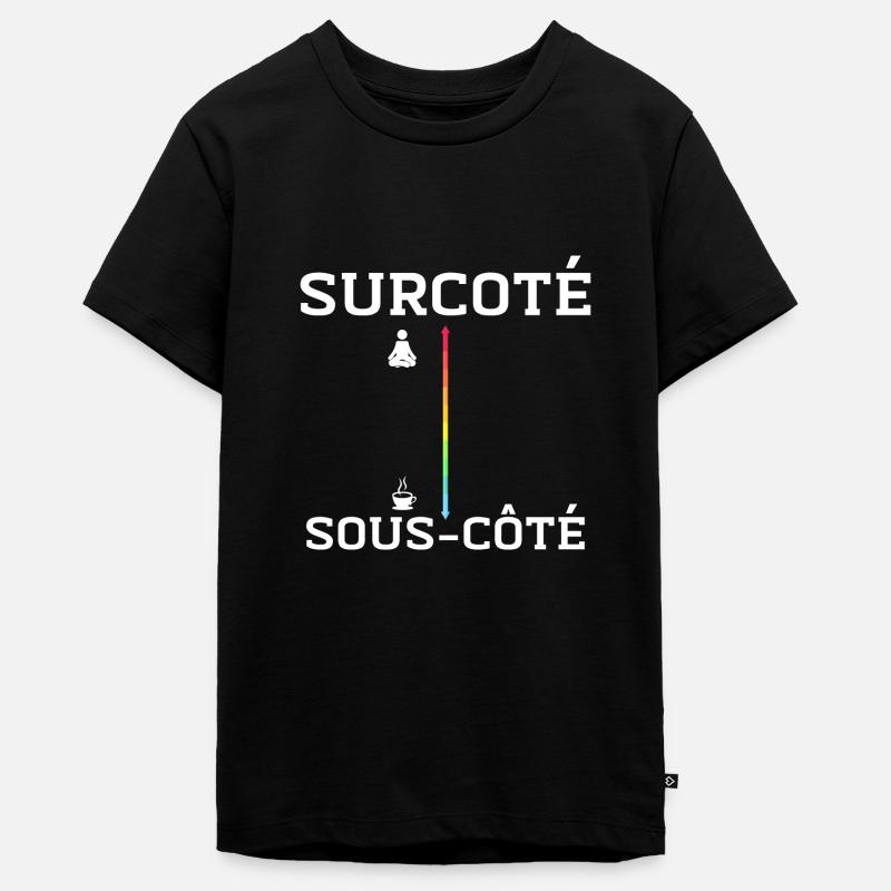 Caféine vs. Méditation - T-shirt Premium bio Ado - noir