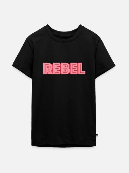 Rebel - Teenager Premium Bio T-Shirt - Schwarz