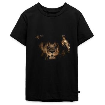 Leo profondes parties noires, pour les textiles noirs foncés - T-shirt Premium bio Ado - noir - Devant - AI Model Teenager Male light (155cm)