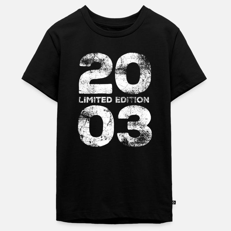 Edition Limitée 2003, Cadeau d’Anniversaire - T-shirt Premium bio Ado - noir
