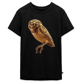 Die Eule die Eule - Teenager Premium Bio T-Shirt - Schwarz - Vorne - AI Model Teenager Male light (155cm)