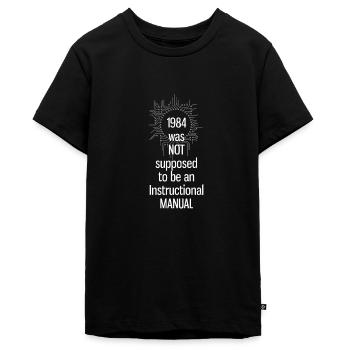 nerd 1984 platine programmateur cpu surveillance ge - T-shirt Premium bio Ado - noir - Devant - AI Model Teenager Male light (155cm)