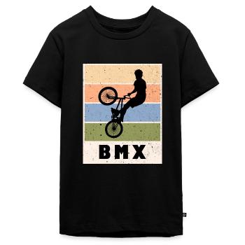 BMX - Teenager Premium Bio T-Shirt - Schwarz - Vorne - AI Model Teenager Male light (155cm)