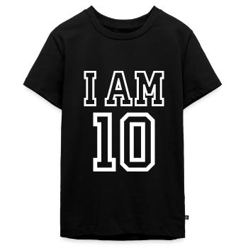 10. Geburtstag Jungen Mädchen, 10 Jahre alt, ich bin 10 - Teenager Premium Bio T-Shirt - Schwarz - Vorne - AI Model Teenager Male light (155cm)