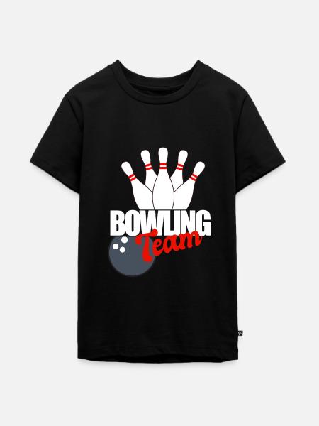 BOWLING TEAM - Teenager Premium Bio T-Shirt - Schwarz