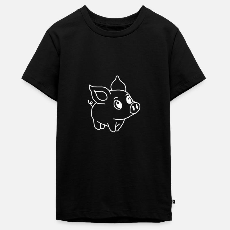 Glücksschwein - T-shirt Premium bio Ado - noir