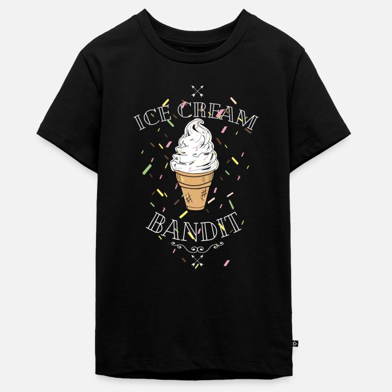 Macchina per gelato soft - Maglietta ecologica premium da ragazzi - nero