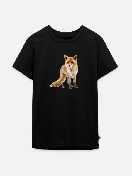 Fuchs - Teenager Premium Bio T-Shirt - Schwarz