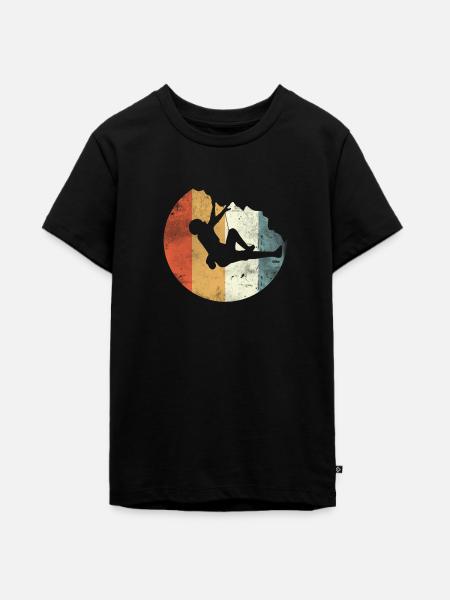 Geschenk Kletterer Boulderer klettern bouldern - Teenager Premium Bio T-Shirt - Schwarz