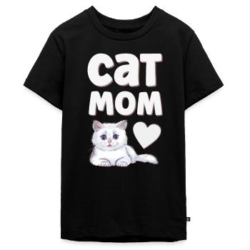 Katze Katzen - Teenager Premium Bio T-Shirt - Schwarz - Vorne - AI Model Teenager Male light (155cm)