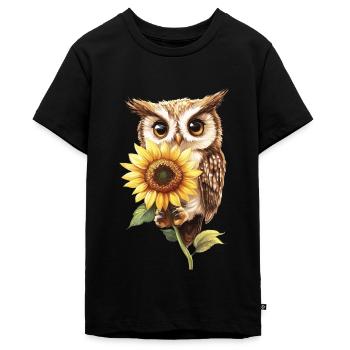 Schneeleopard - Teenager Premium Bio T-Shirt - Schwarz - Vorne - AI Model Teenager Male light (155cm)