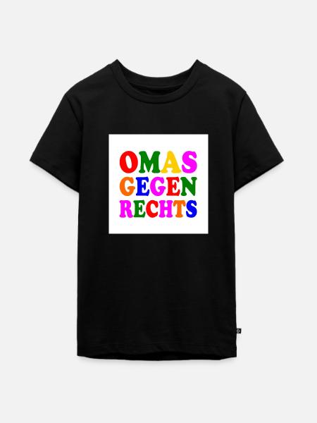Omas gegen rechts - Teenager Premium Bio T-Shirt - Schwarz