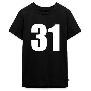 31 - T-shirt Premium bio Ado - noir - Devant - AI Model Teenager Male light (155cm)