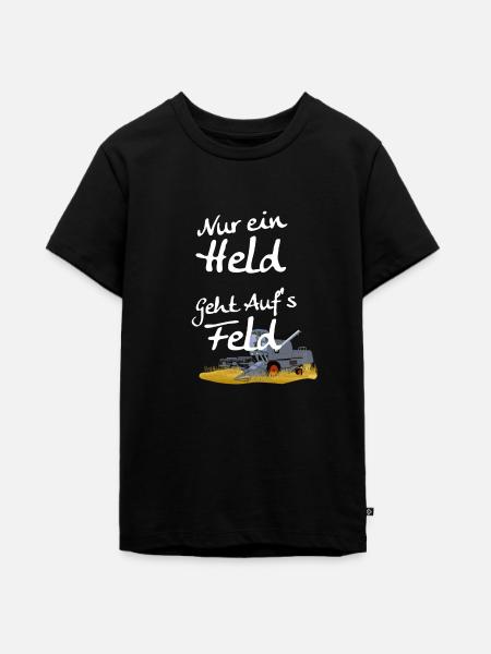 Held Feld Landwirt - Teenager Premium Bio T-Shirt - Schwarz