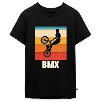 Bmx - Teenager Premium Bio T-Shirt - Schwarz - Vorne - AI Model Teenager Male light (155cm)