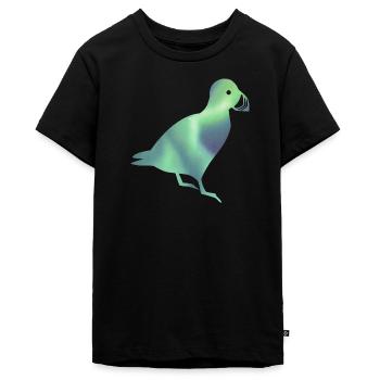 Island Papageitaucher Puffin Iceland Polarlicht - Teenager Premium Bio T-Shirt - Schwarz - Vorne - AI Model Teenager Male light (155cm)