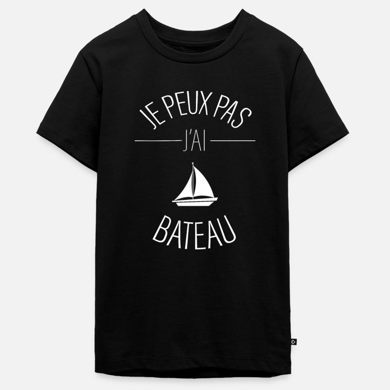 je peux pas j'ai BATEAU - T-shirt Premium bio Ado - noir