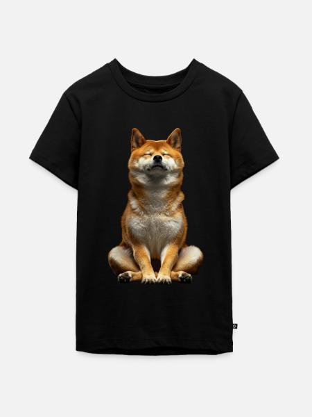 Shiba Inu - Teenager Premium Bio T-Shirt - Schwarz