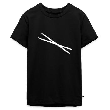 Drumsticks - Teenager Premium Organic T-Shirt - black - Front - AI Model Teenager Male light (155cm)