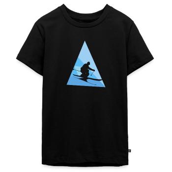 Ski Schnee Schifoan Skiing - Teenager Premium Bio T-Shirt - Schwarz - Vorne - AI Model Teenager Male light (155cm)