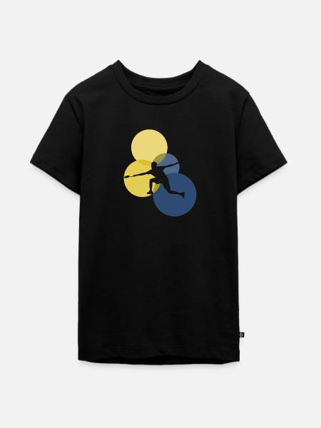 Drop Badminton Smash - Teenager Premium Bio T-Shirt - Schwarz