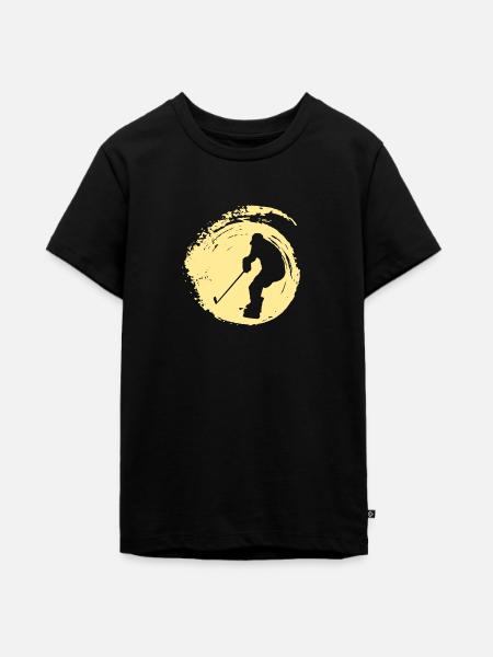 Bodycheck Puck - Teenager Premium Bio T-Shirt - Schwarz