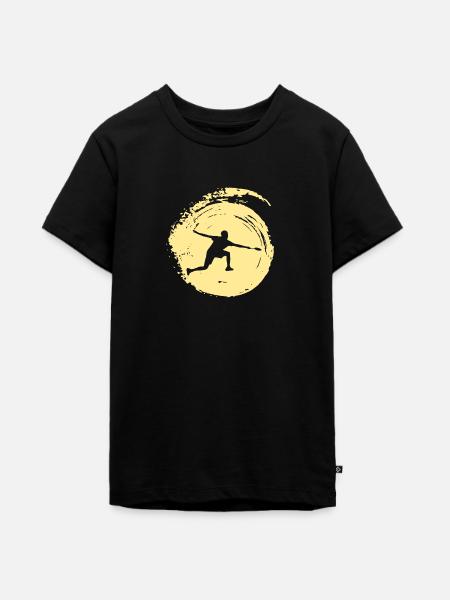 Badminton Badmintonspieler Badmintonschläger - Teenager Premium Bio T-Shirt - Schwarz