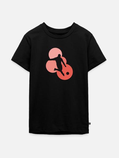 Striker Soccer Striker - Teenager Premium Bio T-Shirt - Schwarz