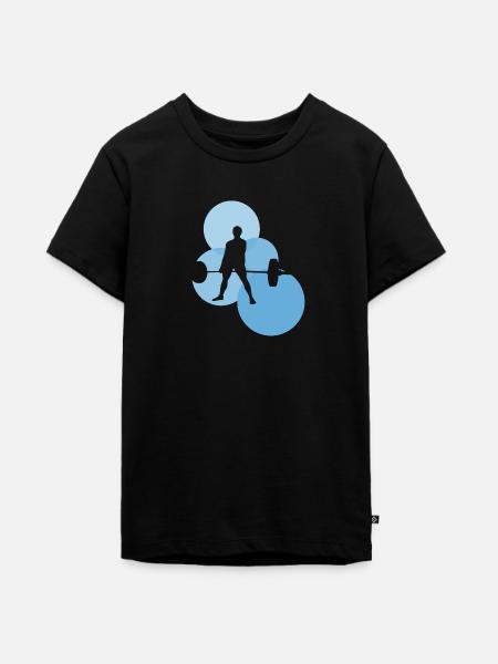 Bodybuilder Deadlift - Teenager Premium Bio T-Shirt - Schwarz
