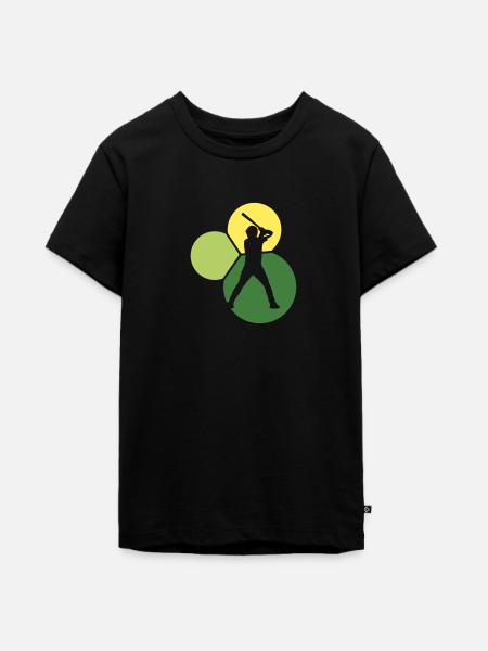 Baseballer Baseball - Teenager Premium Bio T-Shirt - Schwarz