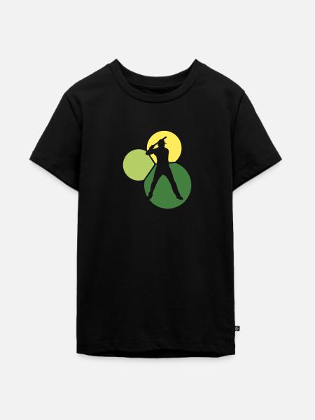 Batting Baseball - Teenager Premium Bio T-Shirt - Schwarz