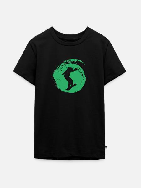 Snowboarding Wintersport - Teenager Premium Bio T-Shirt - Schwarz