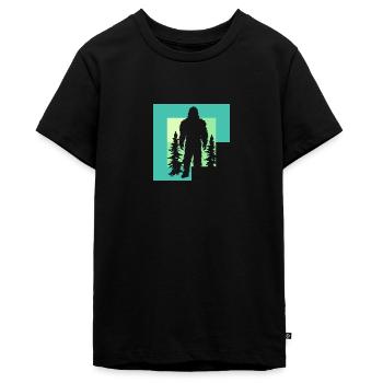 Yéti Bigfoot Big foot - T-shirt Premium bio Ado - noir - Devant - AI Model Teenager Male light (155cm)